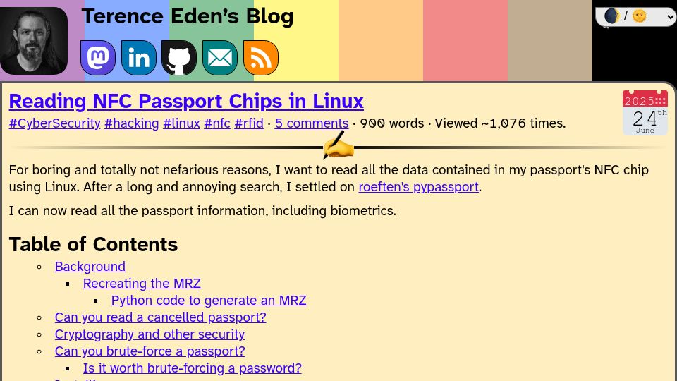 Screenshot of shkspr.mobi: Reading NFC Passport Chips in Linux