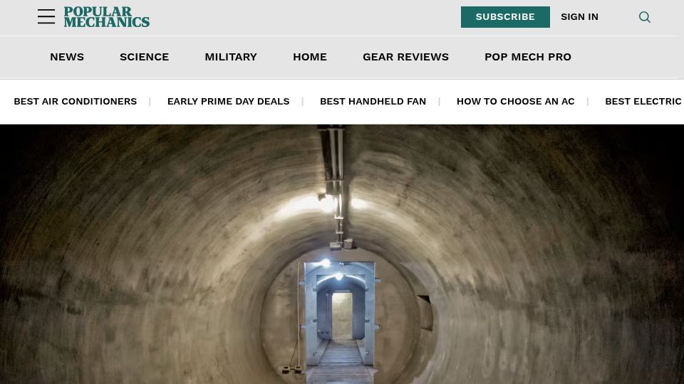 Screenshot of popularmechanics.com: Bunker Busters probably failed to penetrate Iranian concrete