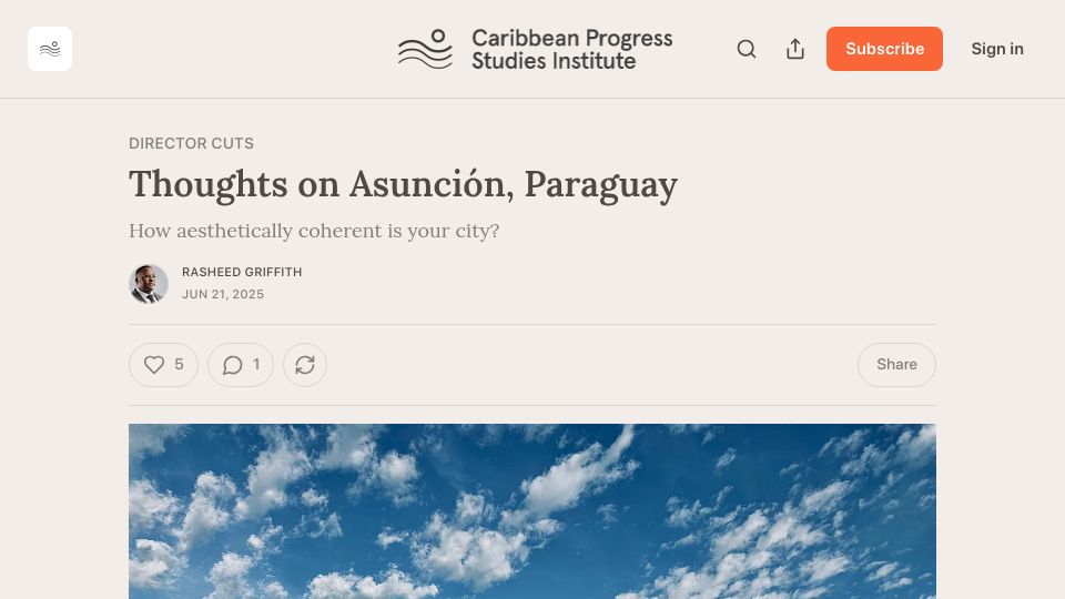 Screenshot of cpsi.media: Thoughts on Asunción, Paraguay