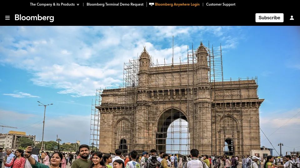 Screenshot of bloomberg.com: One Architect's Quest to Save Mumbai's Heritage from Disappearing