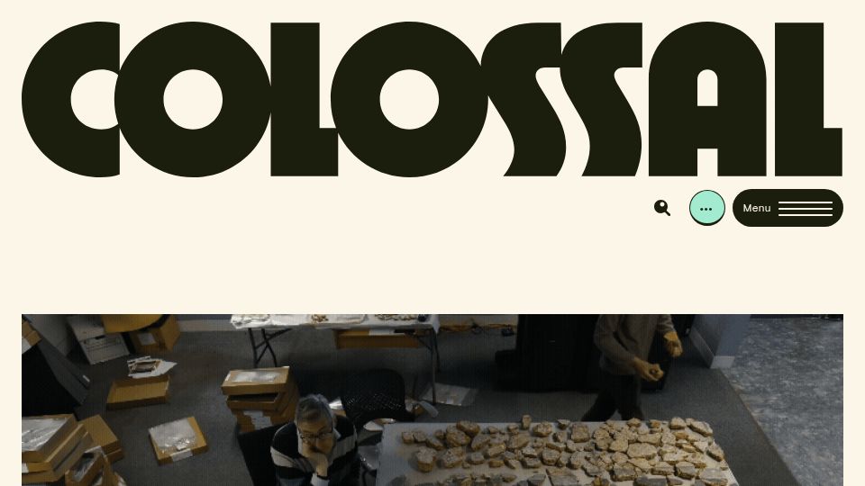 Screenshot of thisiscolossal.com: London's largest ancient Roman fresco is “most difficult jigsaw puzzle”