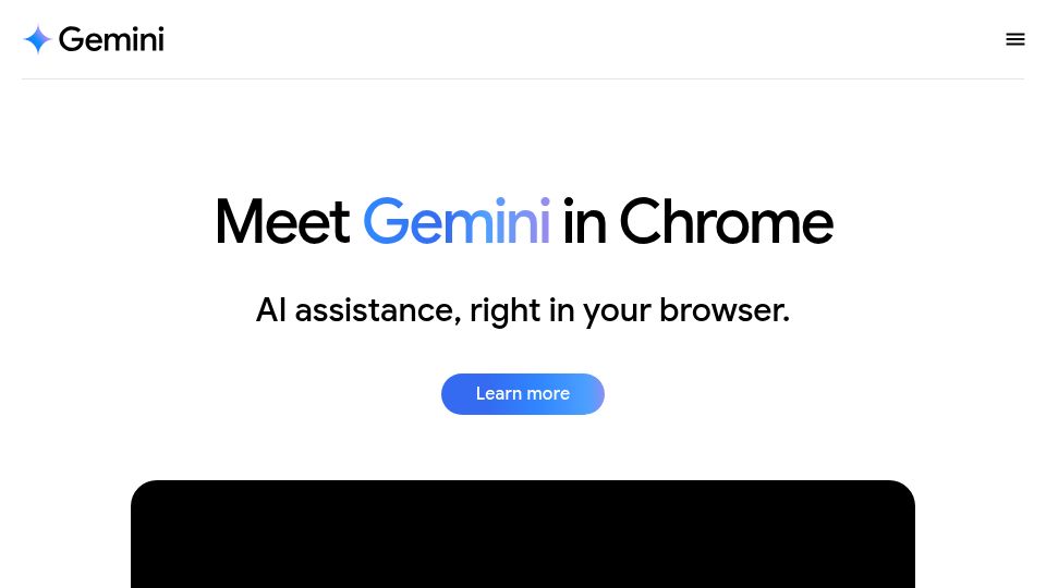 Screenshot of gemini.google: Gemini in Chrome
