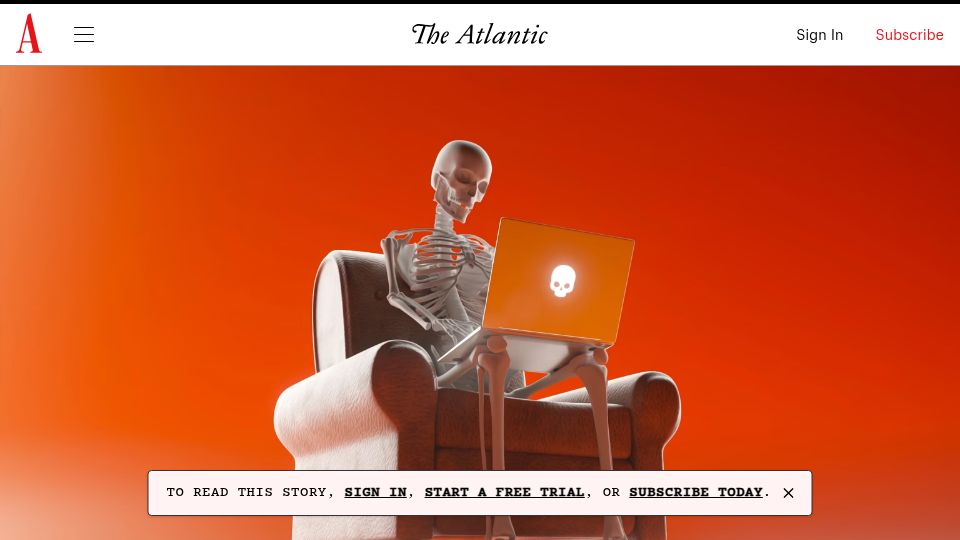 Screenshot of theatlantic.com: That Dropped Call with Customer Service? It Was on Purpose
