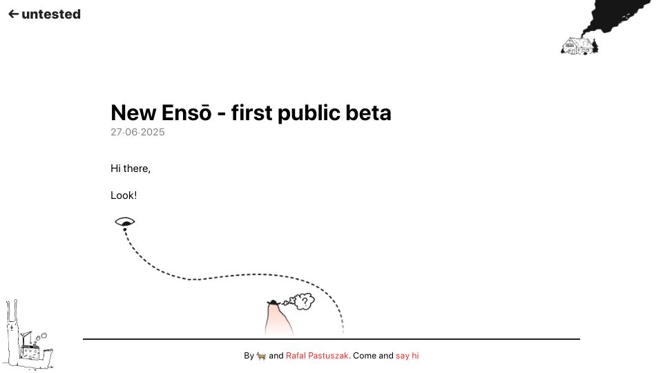 Screenshot of untested.sonnet.io: Show HN: New Ensō – first public beta