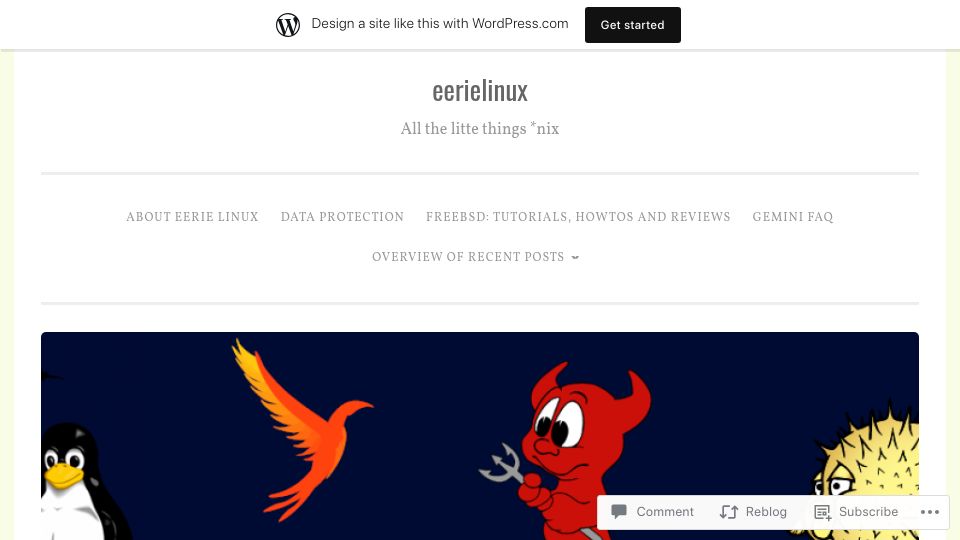Screenshot of eerielinux.wordpress.com: A critical look at NetBSD’s installer