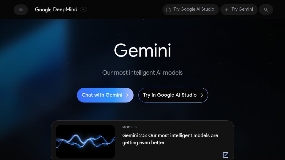 Screenshot of deepmind.google: Gemini-2.5-pro-preview-06-05