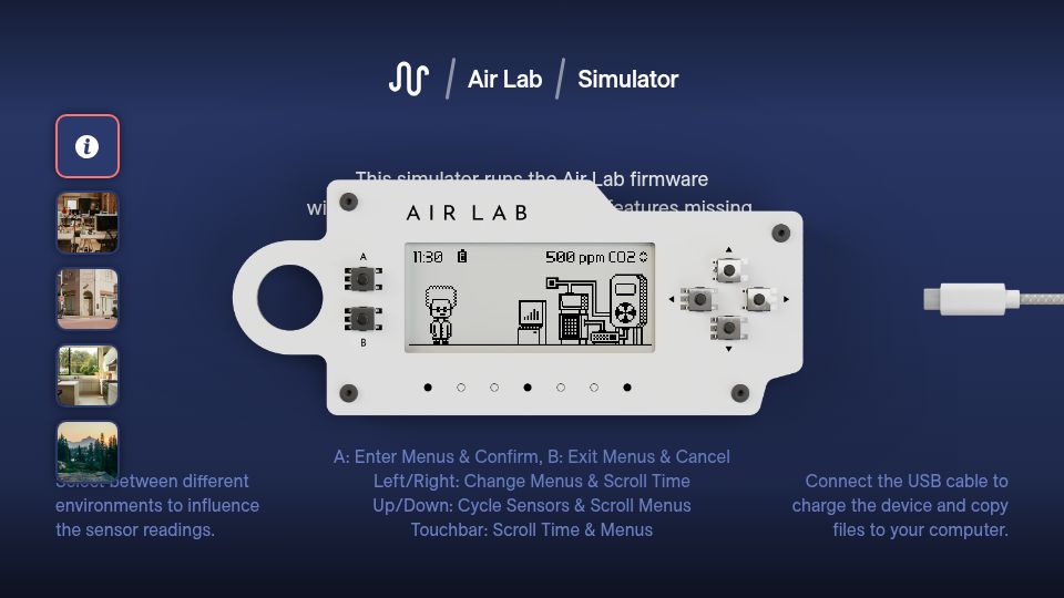 Screenshot of networkedartifacts.com: Show HN: Air Lab – A portable and open air quality measuring device