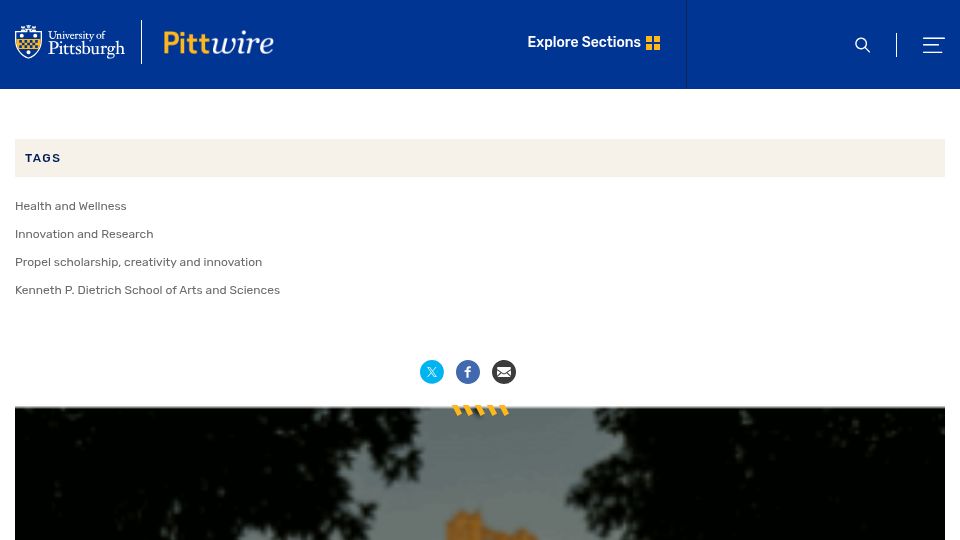 Screenshot of pittwire.pitt.edu: A new Pitt study has upended decades-old assumptions about brain plasticity