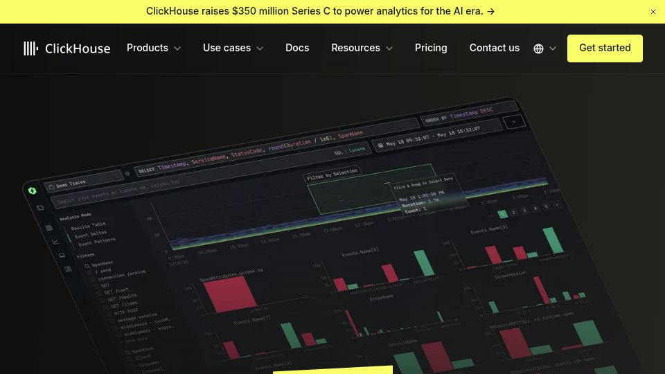 Screenshot of github.com: Show HN: ClickStack – Open-source Datadog alternative by ClickHouse and HyperDX