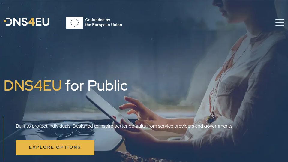 Screenshot of joindns4.eu: DNS4EU for Public Is Available