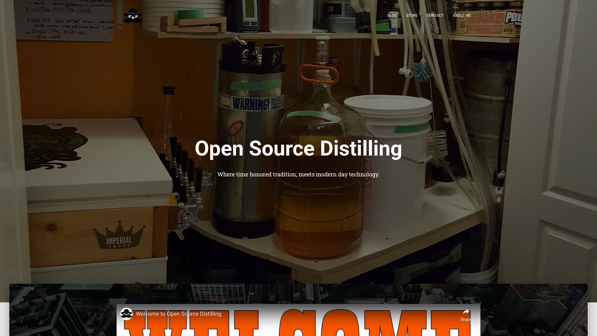 Screenshot of opensourcedistilling.com: Open Source Distilling