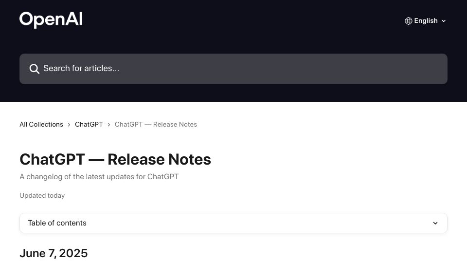 Screenshot of help.openai.com: Updates to Advanced Voice Mode for paid users
