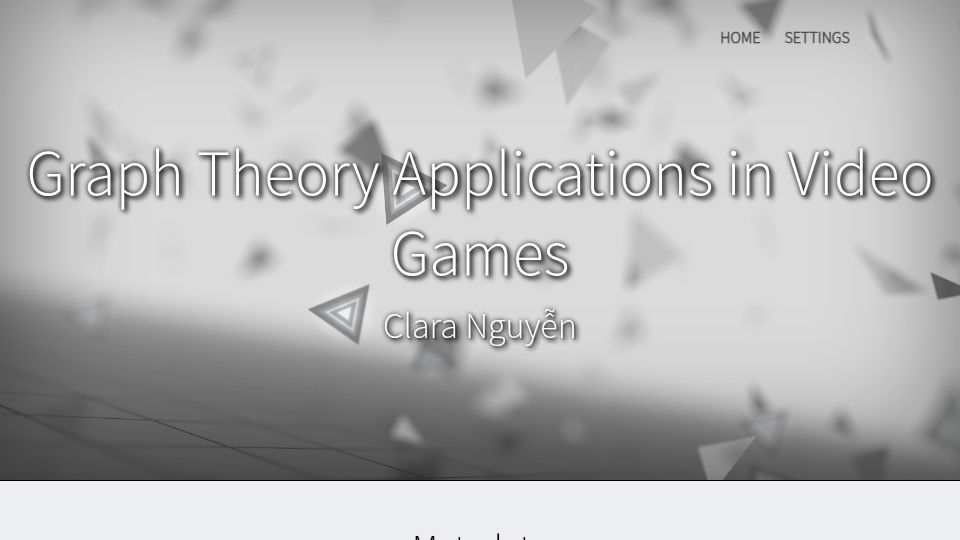 Screenshot of utk.claranguyen.me: Graph Theory Applications in Video Games