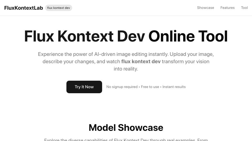 Screenshot of fluxkontextlab.com: Show HN: I built a playground to showcase what Flux Kontext is good at