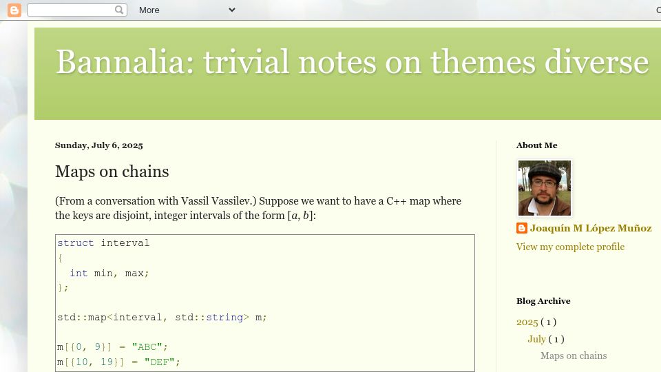 Screenshot of bannalia.blogspot.com: C++: Maps on Chains
