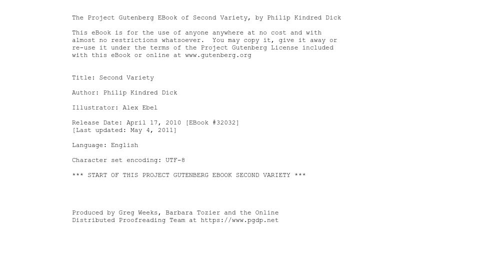 Screenshot of gutenberg.org: Second Variety, by Philip K. Dick (1953)