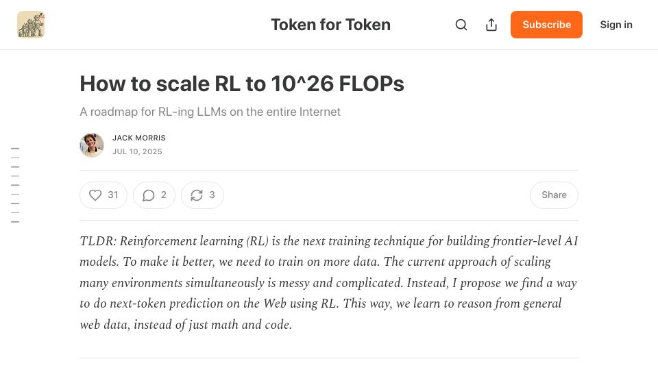 Screenshot of blog.jxmo.io: How to scale RL to 10^26 FLOPs