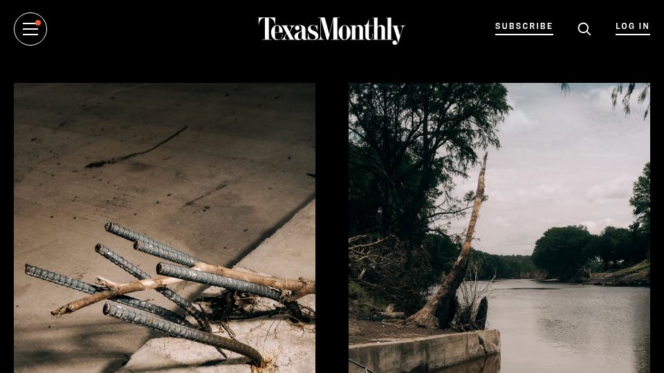 Screenshot of texasmonthly.com: My Family and the Flood
