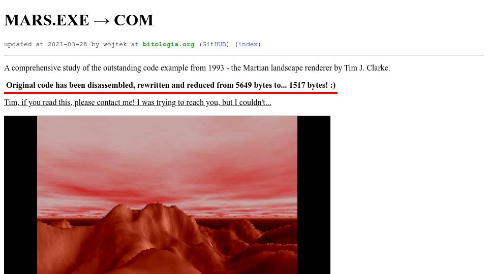 Screenshot of chaos.if.uj.edu.pl: MARS.EXE → COM (2021)