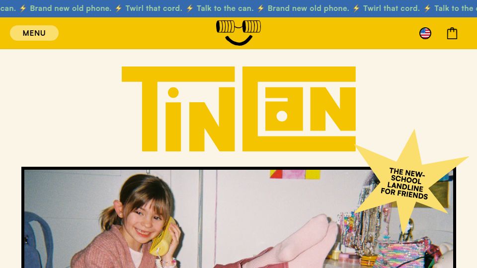 Screenshot of tincan.kids: Tin Can – The landline, reinvented for kids