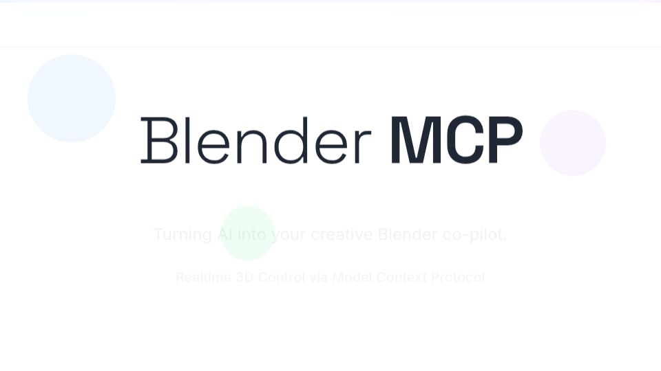 Screenshot of blender-mcp-psi.vercel.app: Show HN: MCP server for Blender that builds 3D scenes via natural language