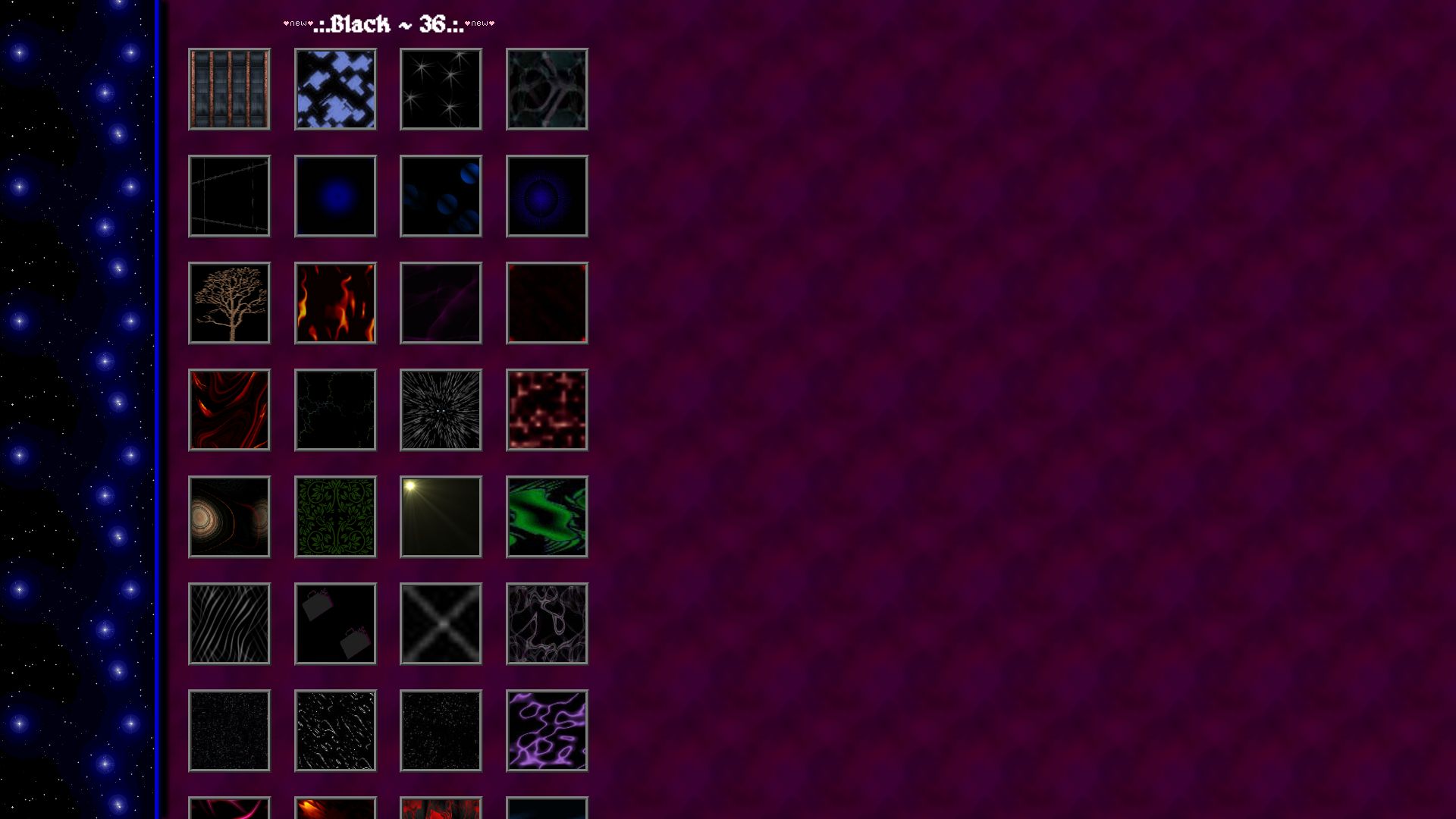 Screenshot of pixelmoondust.neocities.org: Geocities Backgrounds