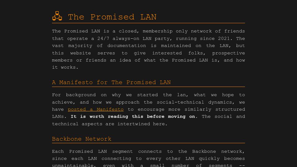 Screenshot of tpl.house: The Promised LAN