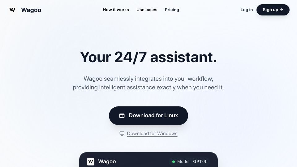 Screenshot of wagoo.ai: You lose 23 minutes of focus every Google or GPT use;