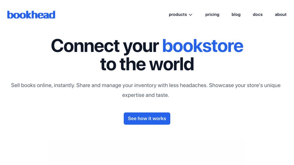 Screenshot of bookhead.net: Show HN: The missing link of a bookstore's tech stack