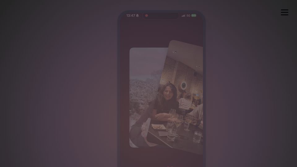 Screenshot of trytender.app: Show HN: Tinder but it's only pictures of my wife and I can only swipe right