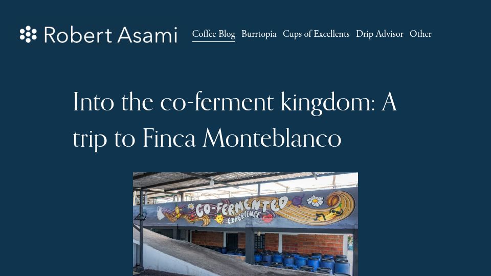 Screenshot of robertasami.com: Into the co-ferment kingdom: A trip to Finca Monteblanco