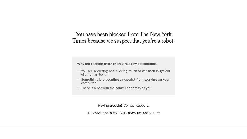 Screenshot of nytimes.com: Tom Lehrer has died