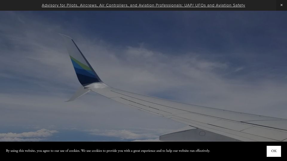 Screenshot of narcap.org: National Aviation Reporting Center on Anomalous Phenomena