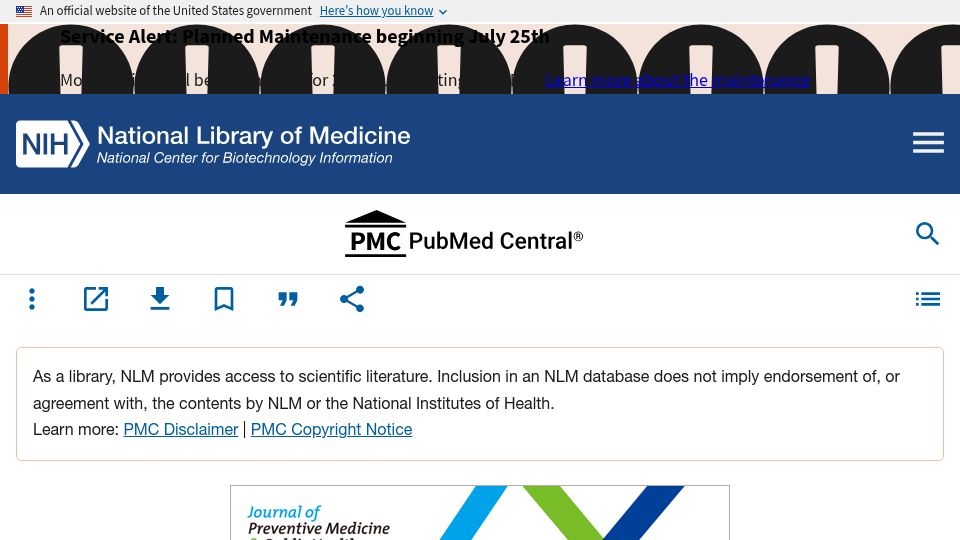 Screenshot of pmc.ncbi.nlm.nih.gov: The Big Vitamin D Mistake