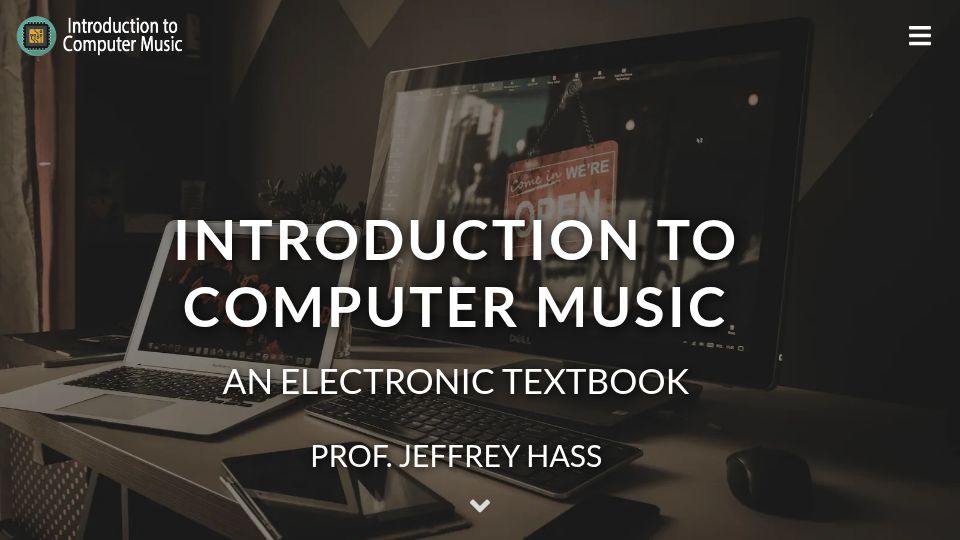 Screenshot of cmtext.com: Introduction to Computer Music