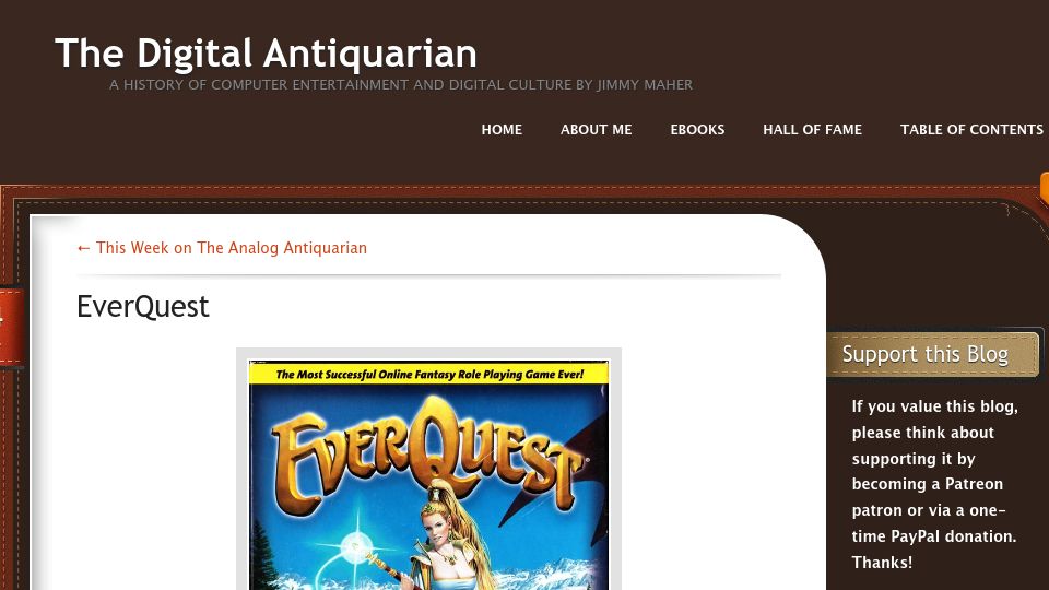 Screenshot of filfre.net: EverQuest