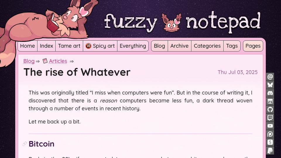 Screenshot of eev.ee: The Rise of Whatever