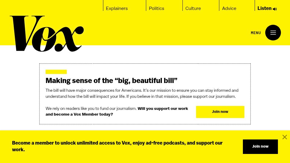 Screenshot of vox.com: Heart attacks aren't as fatal as they used to be