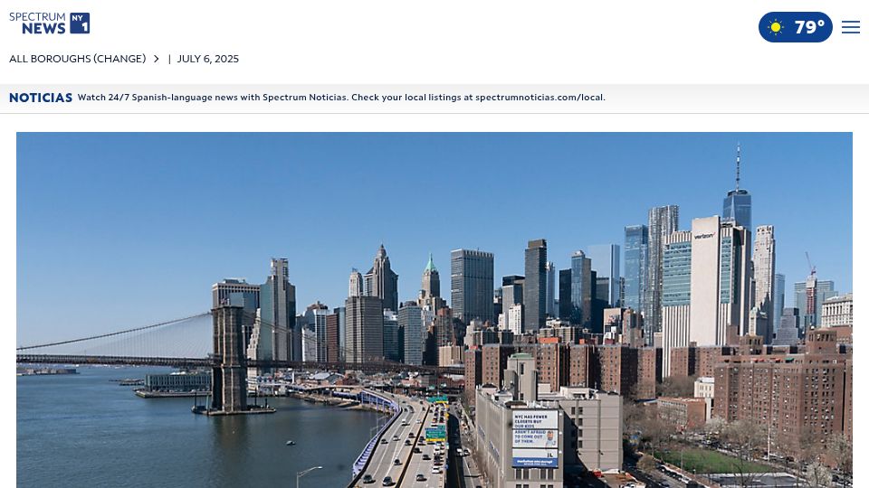 Screenshot of ny1.com: Six months into congestion pricing, more cars are off the road
