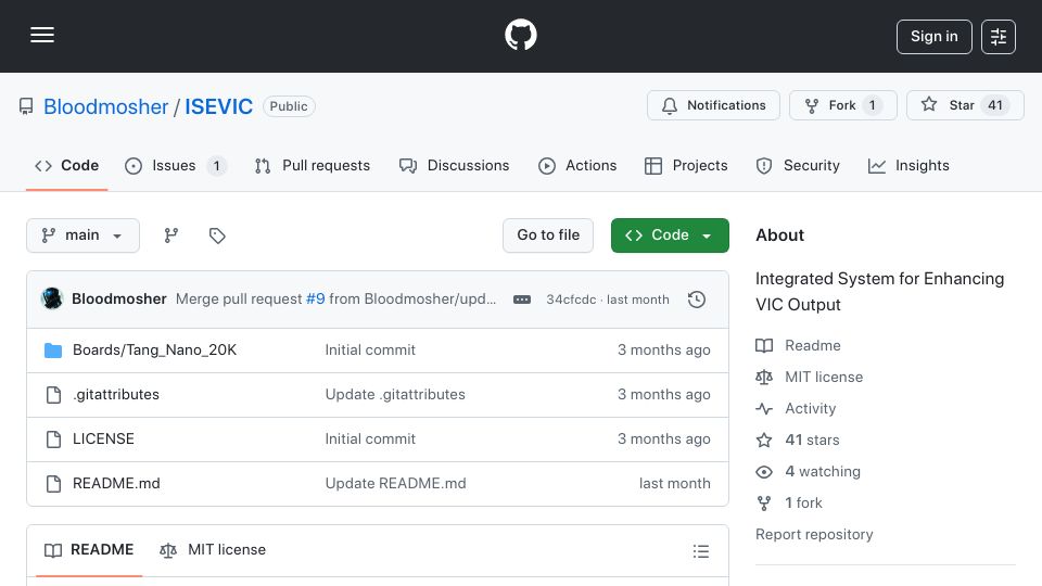 Screenshot of github.com: Show HN: Integrated System for Enhancing VIC Output