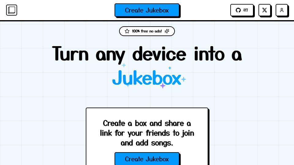 Screenshot of jukeboxhq.com: Show HN: Jukebox – Free, Open Source Group Playlist with Fair Queueing