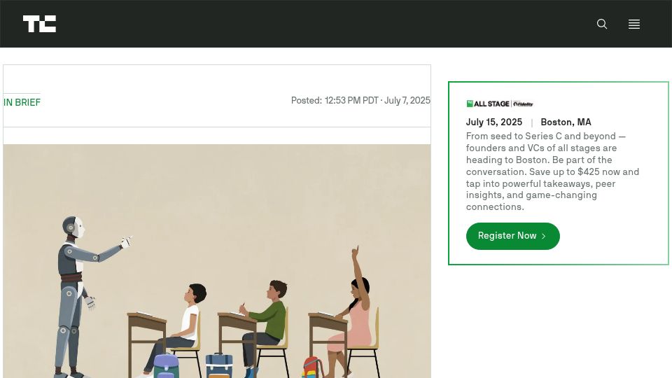 Screenshot of techcrunch.com: ChatGPT testing a mysterious new feature called 'study together'