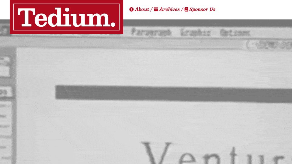 Screenshot of tedium.co: Desktop Publishing Tools That Didn't Make It (2022)
