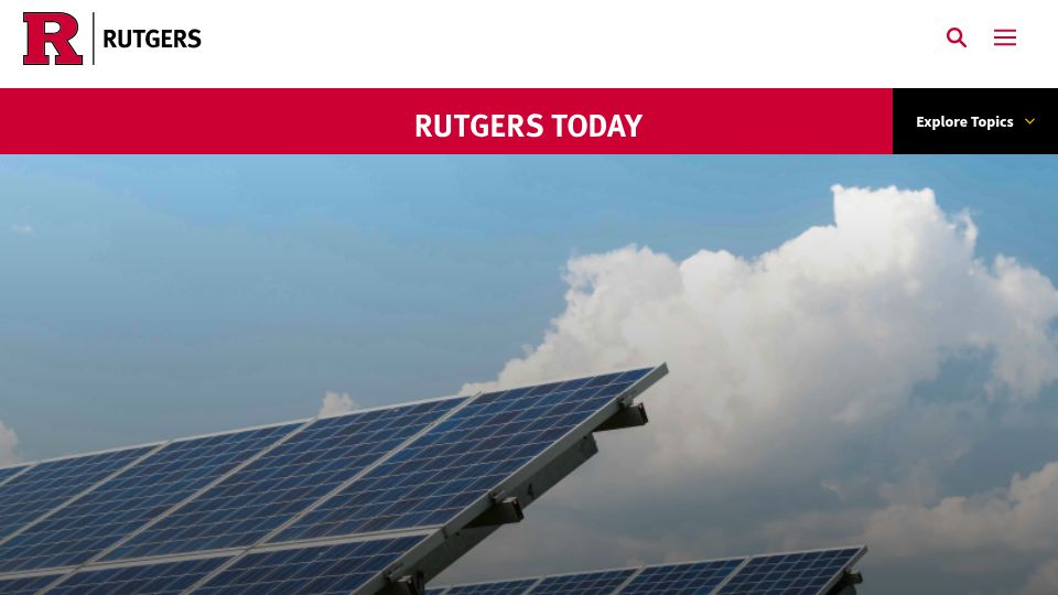 Screenshot of rutgers.edu: Researchers map where solar energy delivers the biggest climate payoff