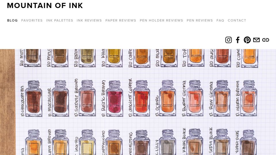 Screenshot of mountainofink.com: Mountain of Ink