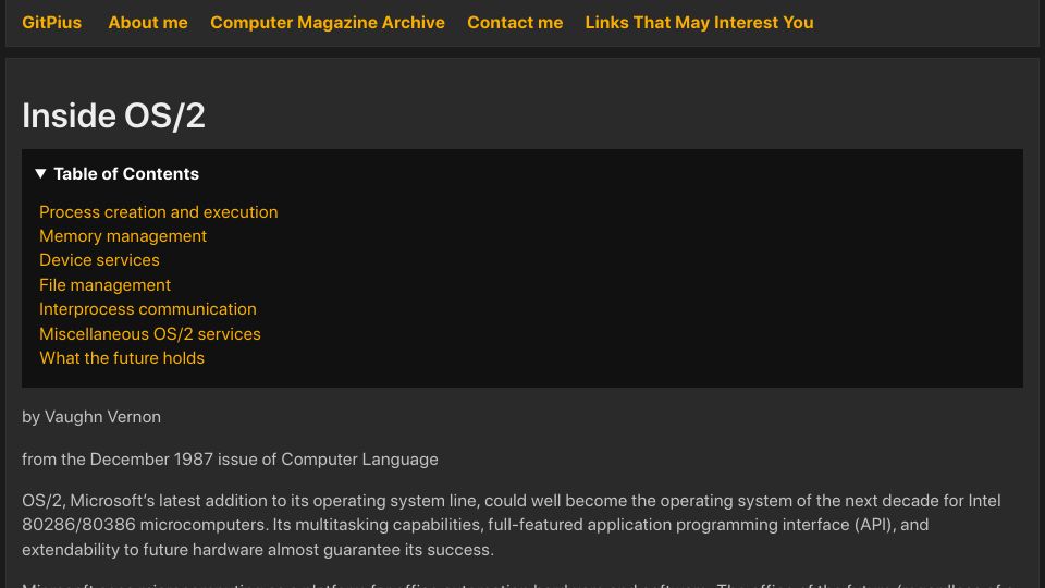 Screenshot of gitpi.us: Inside OS/2 (1987)