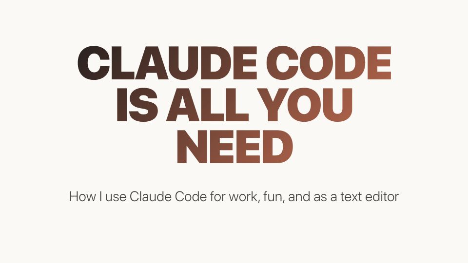 Screenshot of dwyer.co.za: Claude Code is all you need