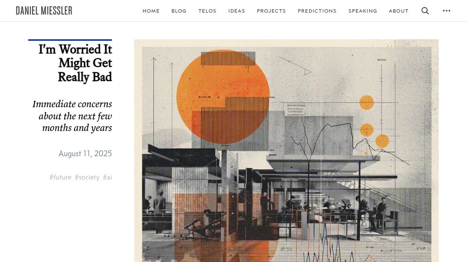 Screenshot of danielmiessler.com: I'm Worried It Might Get Bad