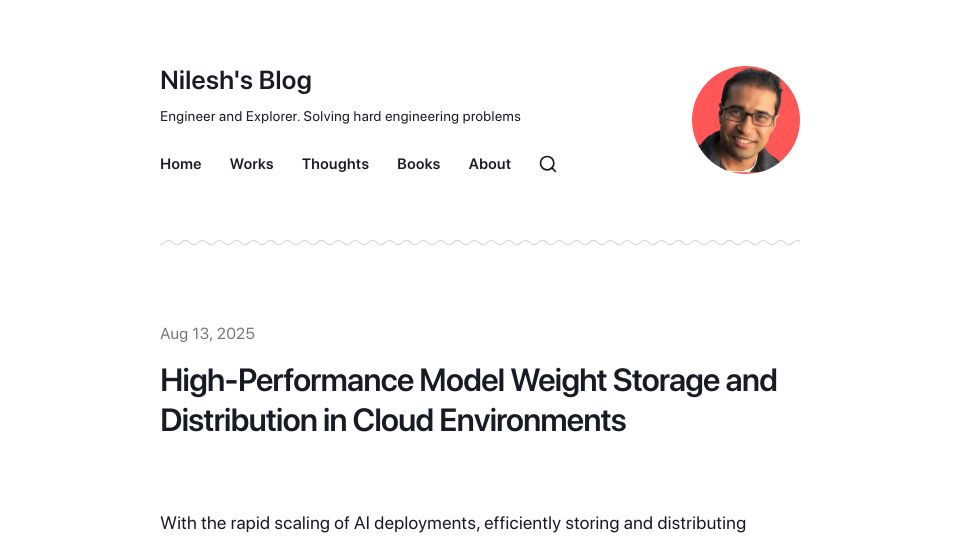 Screenshot of nilesh-agarwal.com: Fuse is 95% cheaper and 10x faster than NFS
