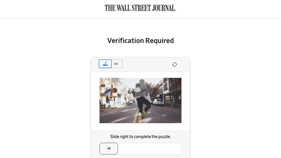 Screenshot of wsj.com: White House in Talks with Intel for 10% U.S. Government Stake